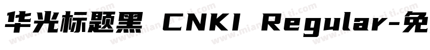华光标题黑 CNKI Regular字体转换